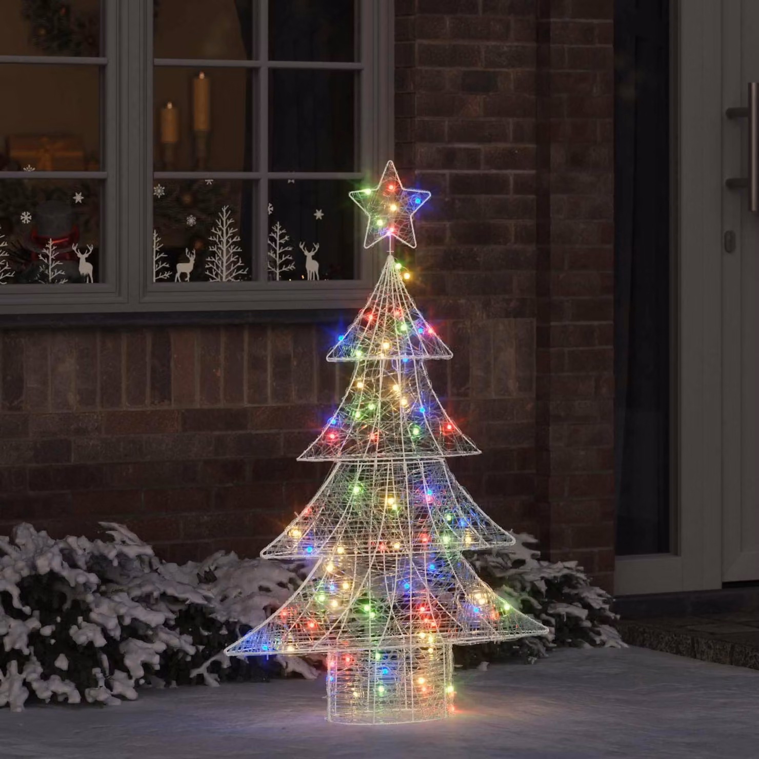 Maison Exclusive - Albero di Natale con 100 luci LED, multicolore, 120 cm, in acrilico