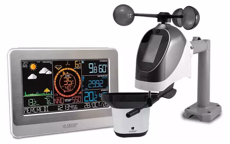 Stazione meteorologica professionale, bianco/grigio La crosse technology WS6869-WHI-MEG