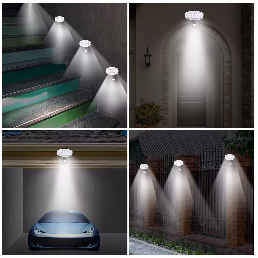 Set di 2 lampade solari LED Monzana con sensore di movimento e luce orientabile per giardino, balcone e terrazzo, colore nero – 3