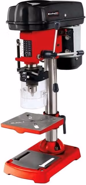 Einhell TC-BD 350 Trapano a Colonna da Banco 350W Rosso, 5 Velocità, 580-2650 rpm, Mandrino 13mm, Piano Inclinabile