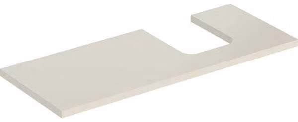 Plaque de lavabo Geberit ONE, découpe à droite, pour lavabo à poser en forme de coupe, 120x3x47cm, 505.315.00.4, 505.315.00.4