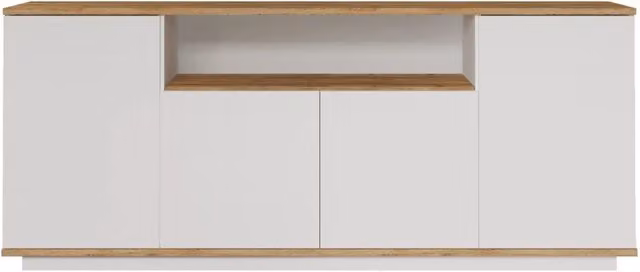 Credenza in legno "FR15" - 180 x 44 x 75 cm - Pino Atlantico Bianco