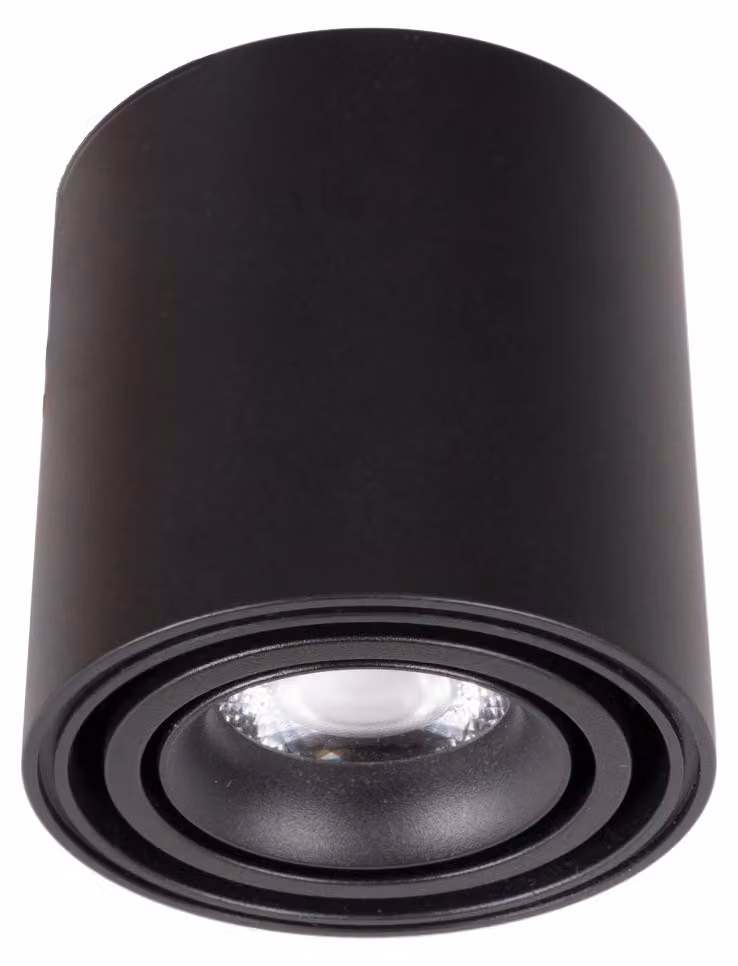 Faretto spot LED rotondo FIX nero 7,5 W, luce calda 550 lm, alluminio, dimensioni: 7x7x7 cm, IP20, Maxlight