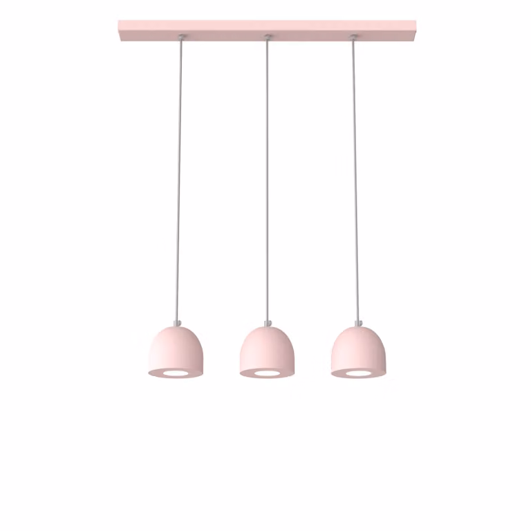 Lampada A Sospensione Campanella Linear X3 Monocolore Opaca
