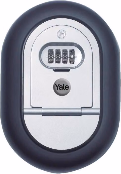 Cassaforte per chiavi Yale, codice programmabile a 4 cifre, resistente alle intemperie, antieffrazione, grigio/nero, Y500
