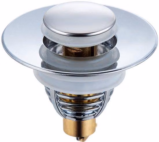 Rubinetto lavabo universale, modello a leva migliorato, adatto a fori di scarico da 32-42 mm, scarico rapido senza intasamenti