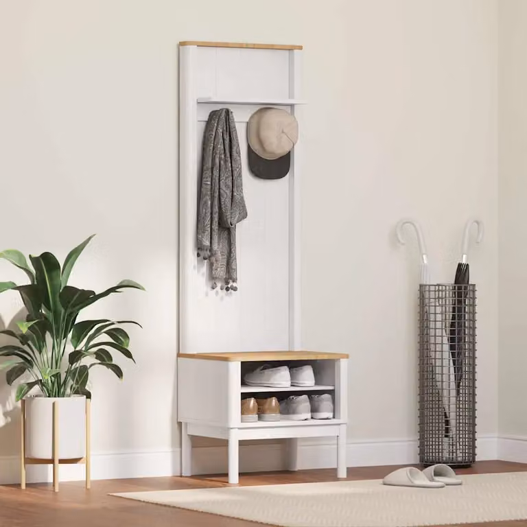 Armadio per corridoio vidaXL FLORO Bianco L 50 cm, P 40 cm, H 158 cm