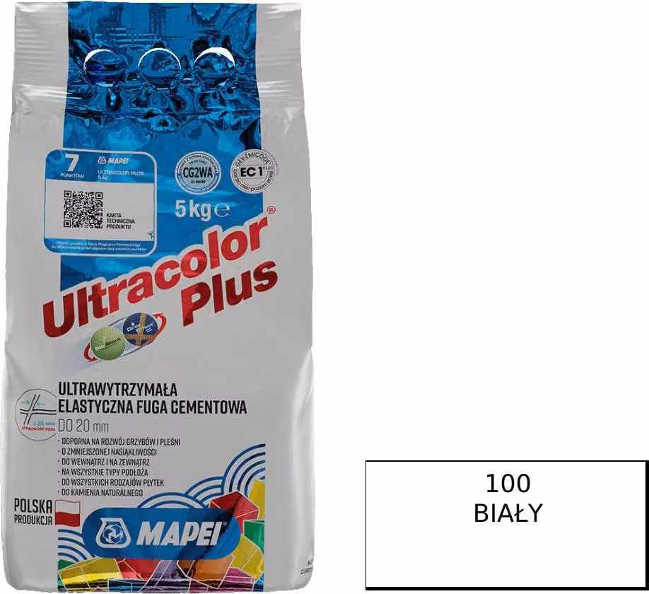 Stucco per giunti Flexfuge MAPEI Ultracolor Plus 5 kg universale, 100 bianco