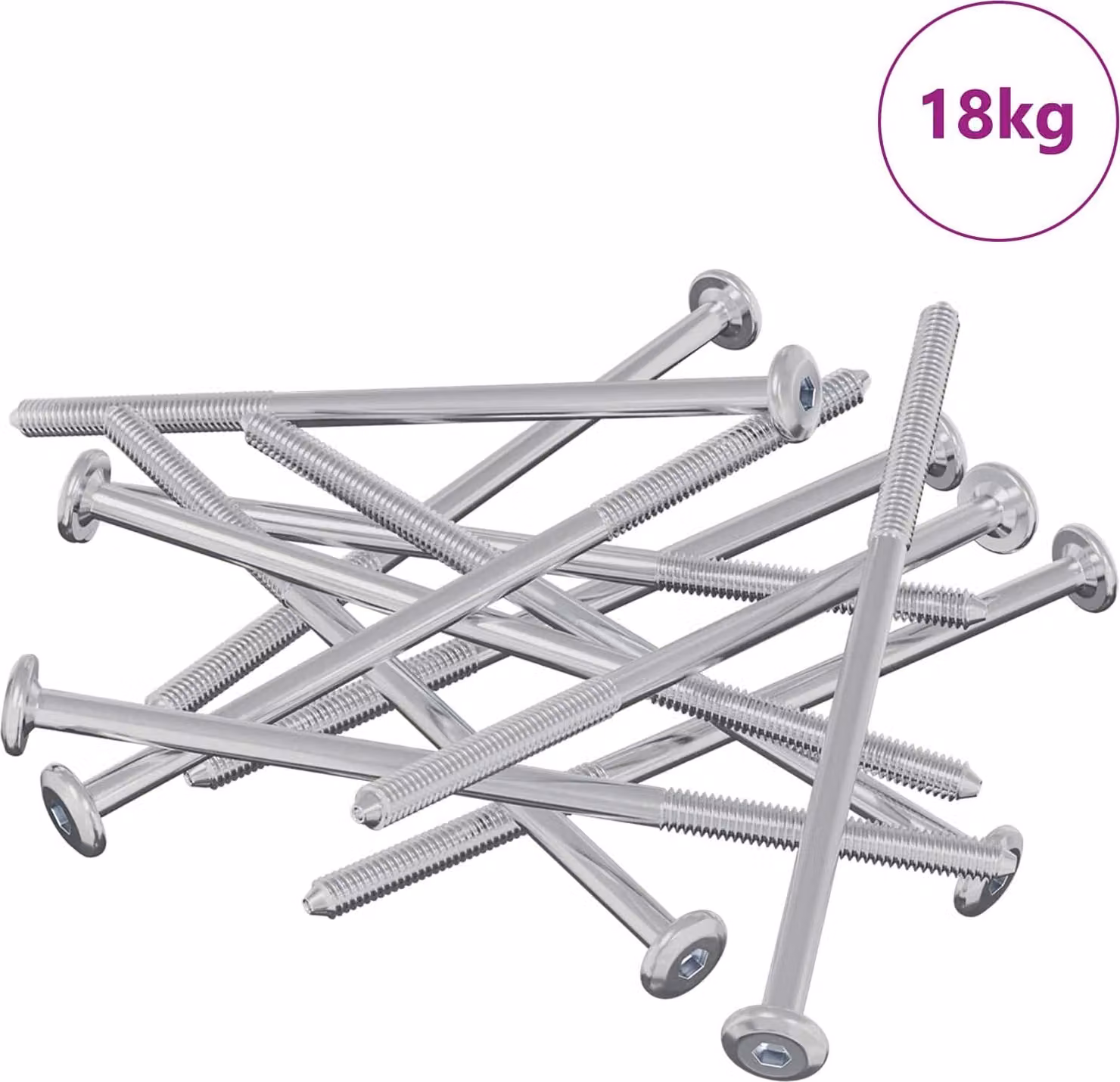 Vite 800 pcs Argento M6 x 120 mm Acciaio