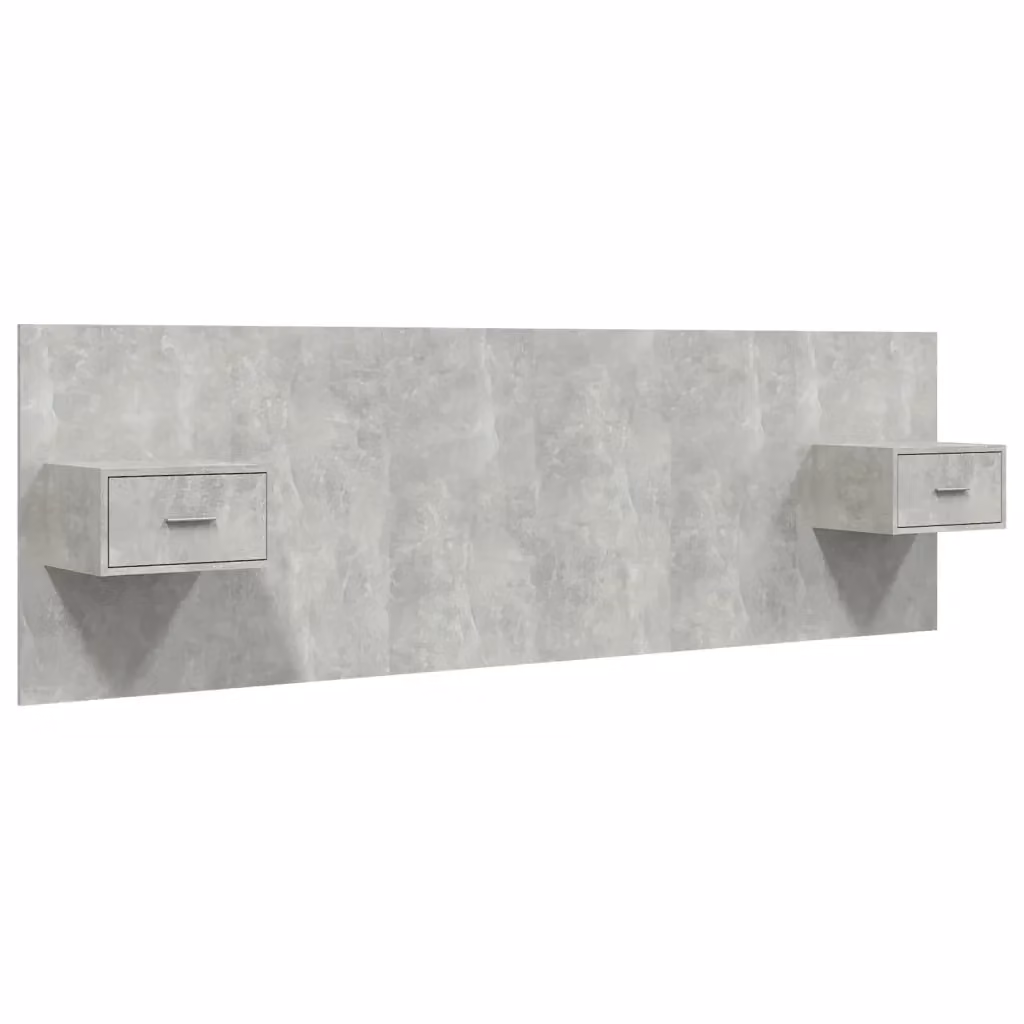 vidaXL Testiera Letto con Comodini Integrati in Legno Multistrato Grigio Matt – 2