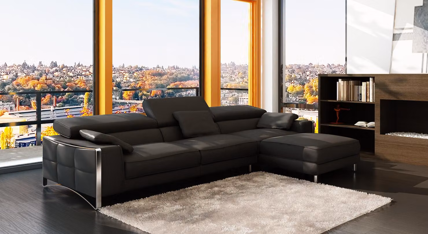 Multifunktions Ecksofa Garnitur Ledersofa Sitz Wohnzimmer Ecke Sofa Couch Sofas