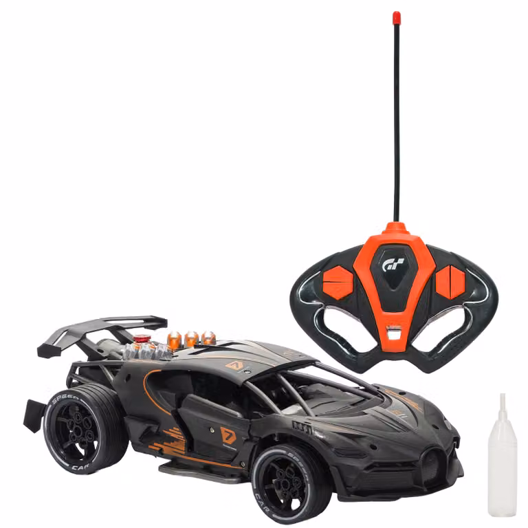 Auto Radiocomandata Speed Phantom TU GIOCHI con Spray LED e Batteria Ricaricabile, Colore Nero