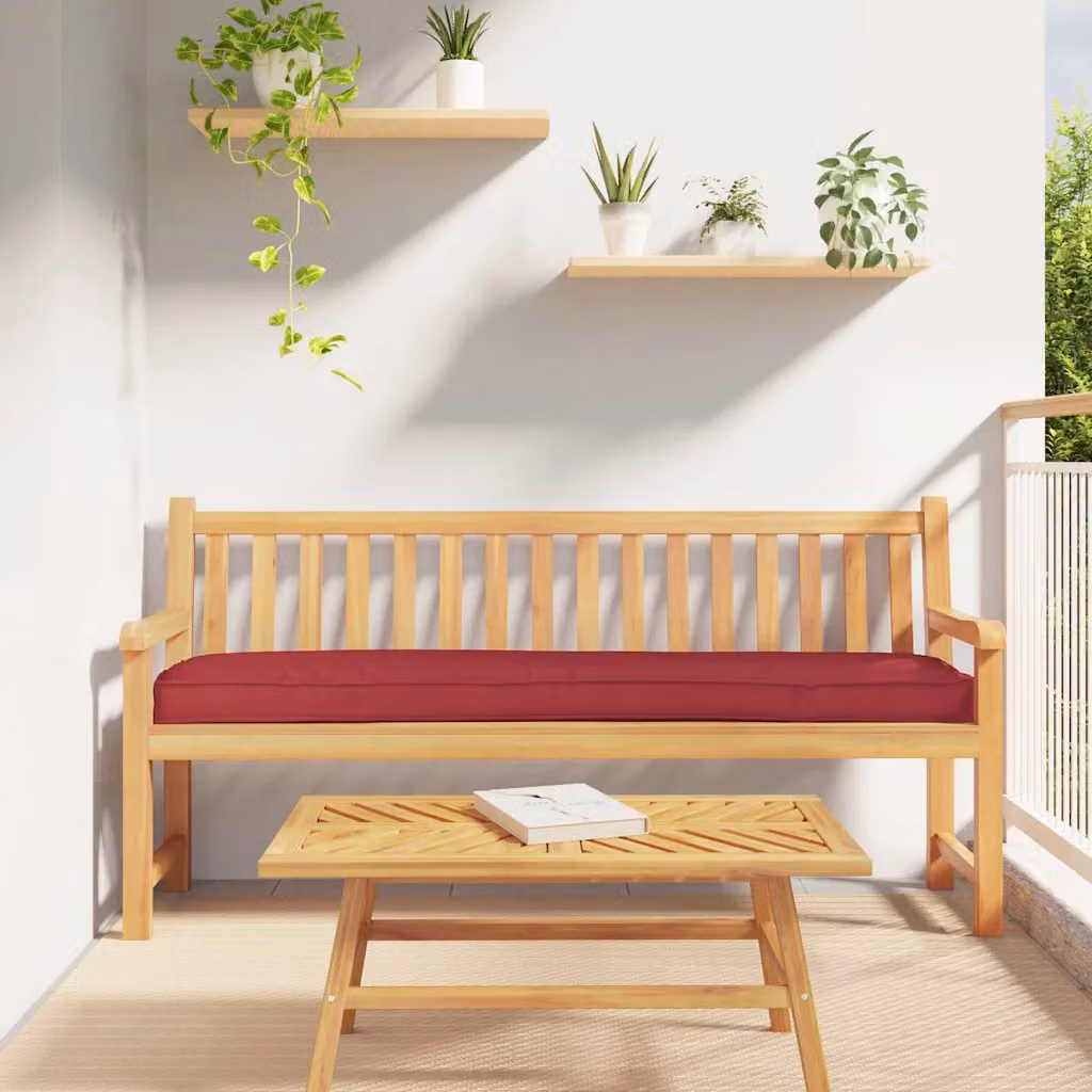 Cuscino per pallet vidaXL in tessuto Oxford rosso, L 180 x P 40 x H 8 cm