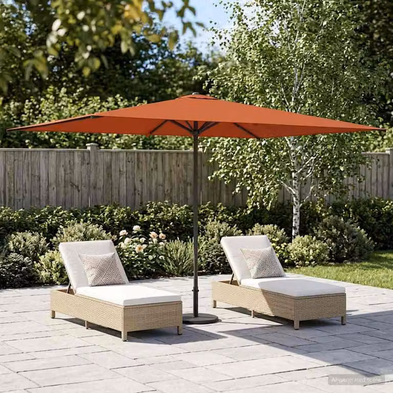 Maison Exclusive - Ombrellone da giardino rettangolare, 2 x 3 metri, in poliestere, color terracotta
