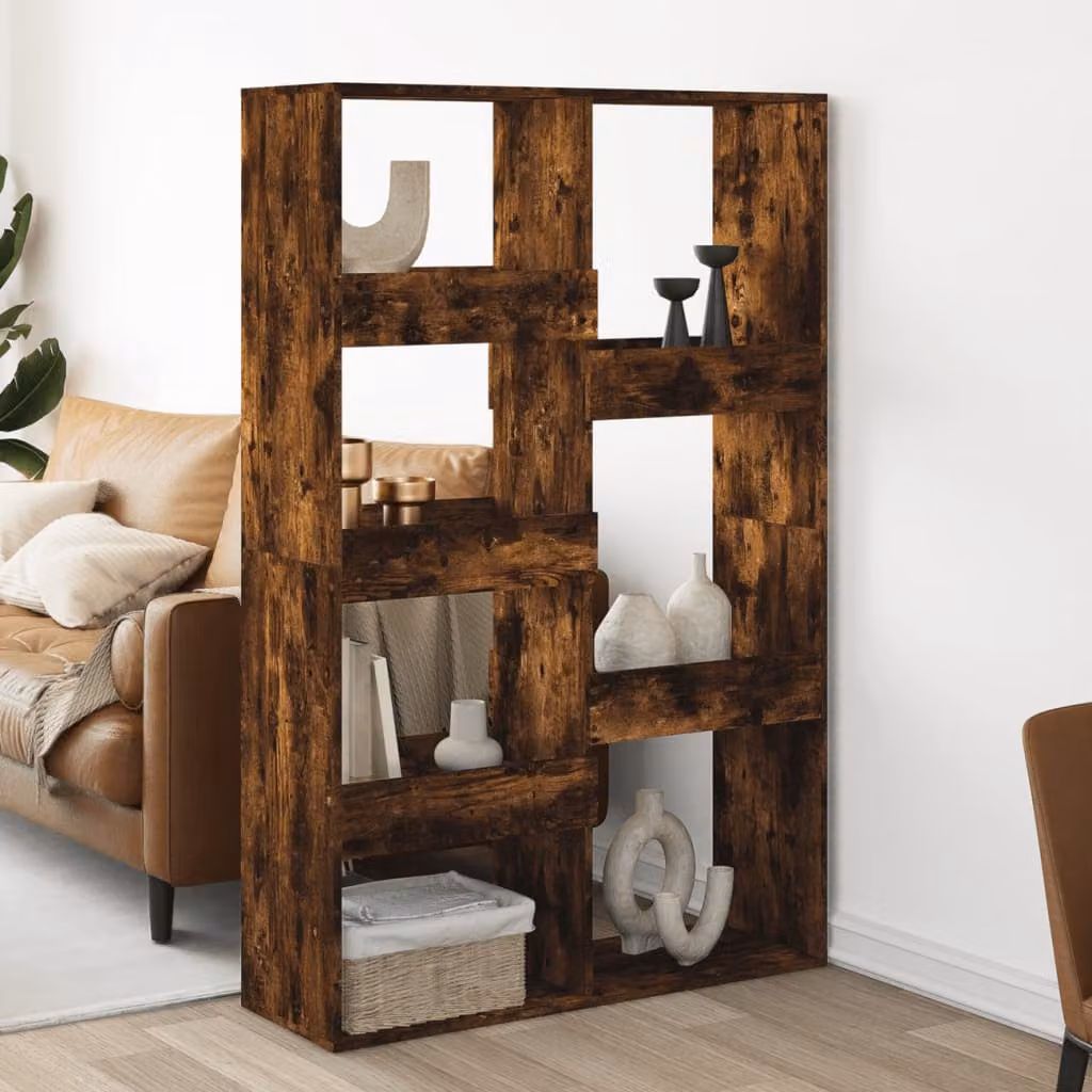 Divisorio vidaXL in Rovere Fumo, L 100 cm x P 33 cm x H 155,5 cm in MDF