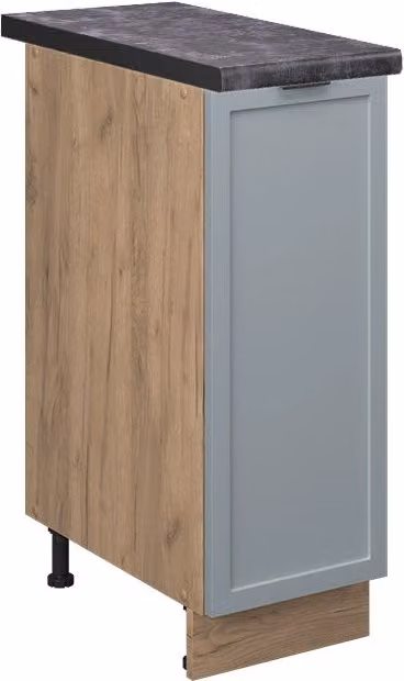 Armadio cucina dispensa alto Fame-Line Blu-grigio chiaro/Rovere dorato 30 cm, PL Antracite Vicco