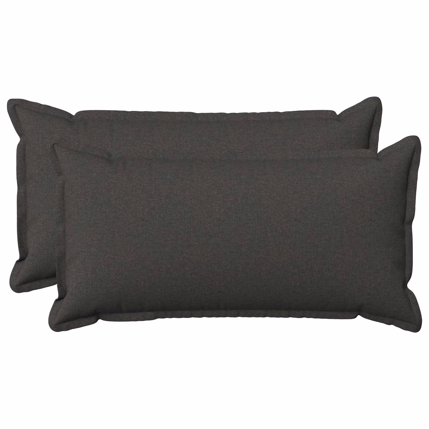 Set di 2 cuscini vidaXL HOUTEN grigi in poliestere con rivestimento lavabile L 80 cm x P 40 cm x H 40 cm