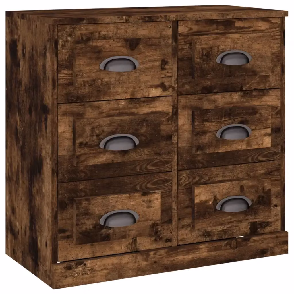 Credenza vidaXL in legno di rovere color marrone con finitura opaca, L: 70 cm, P: 35,5 cm, H: 67,5 cm – 2