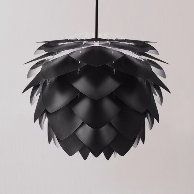 UMAGE Lampada a sospensione Silvia, dimmerabile, Nero, Soggiorno / Sala da pranzo, Plastica, Design, Lampada a sospensione