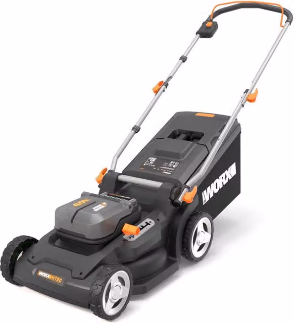 Rasaerba a batteria Worx WG745E Nitro Brushless 40V con cesto da 50L e kit mulching – 1