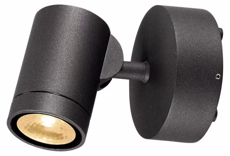 Helia Faretto LED da parete e soffitto IP55 a 1 luce 3000K dimmerabile antracite