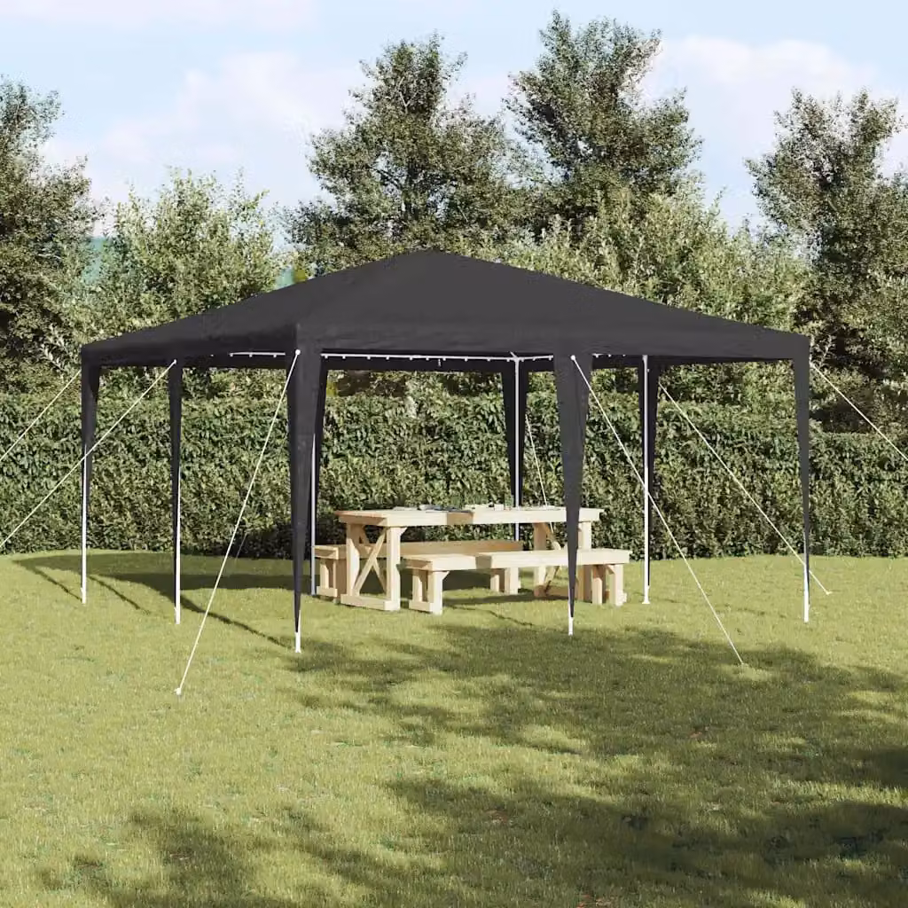 Tenda Party vidaXL Antracite in Polietilene e Acciaio L/P/H: 400 x 400 x 266 cm