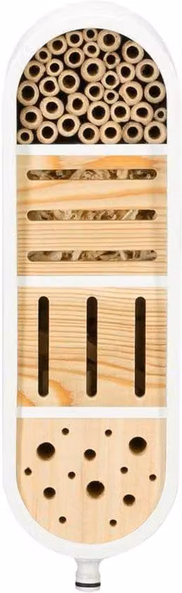 Albergo per insetti in legno - Per api, farfalle e coleotteri - 12,7 x 16,2 x 36 cm