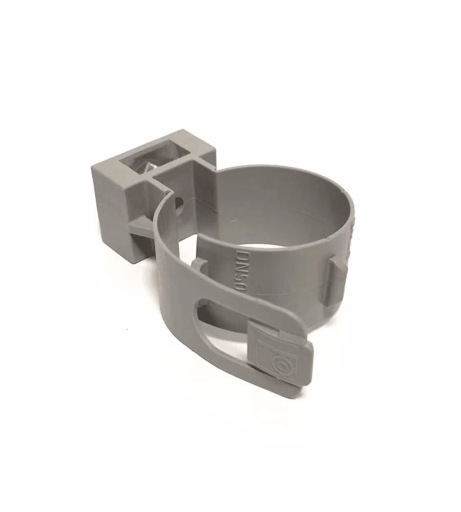 Collare in plastica tubazioni d.32-40-50 mm grigio - Fissaggio sicuro