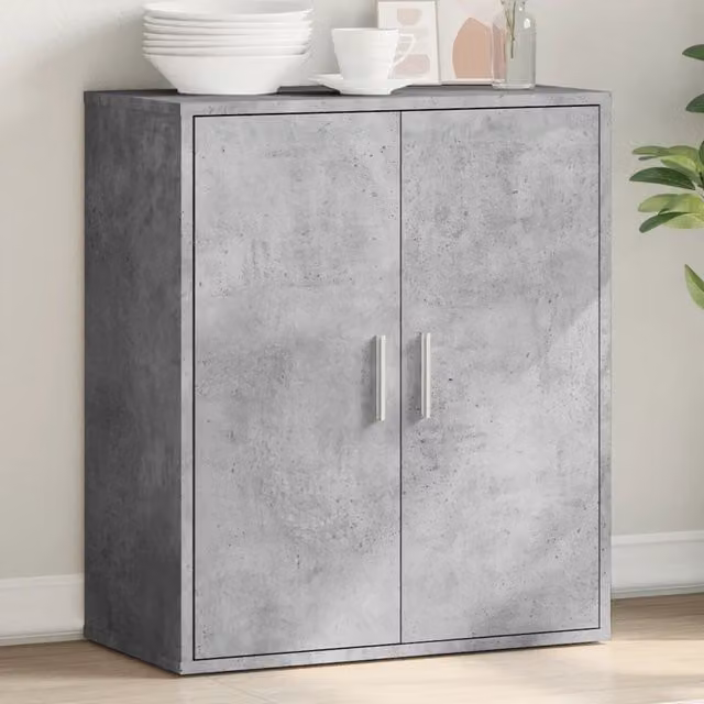 Credenza Buffet Armadio da Cucina Design Mania Grigio Opaco in Legno L: 79 cm, P: 38 cm, H: 80 cm