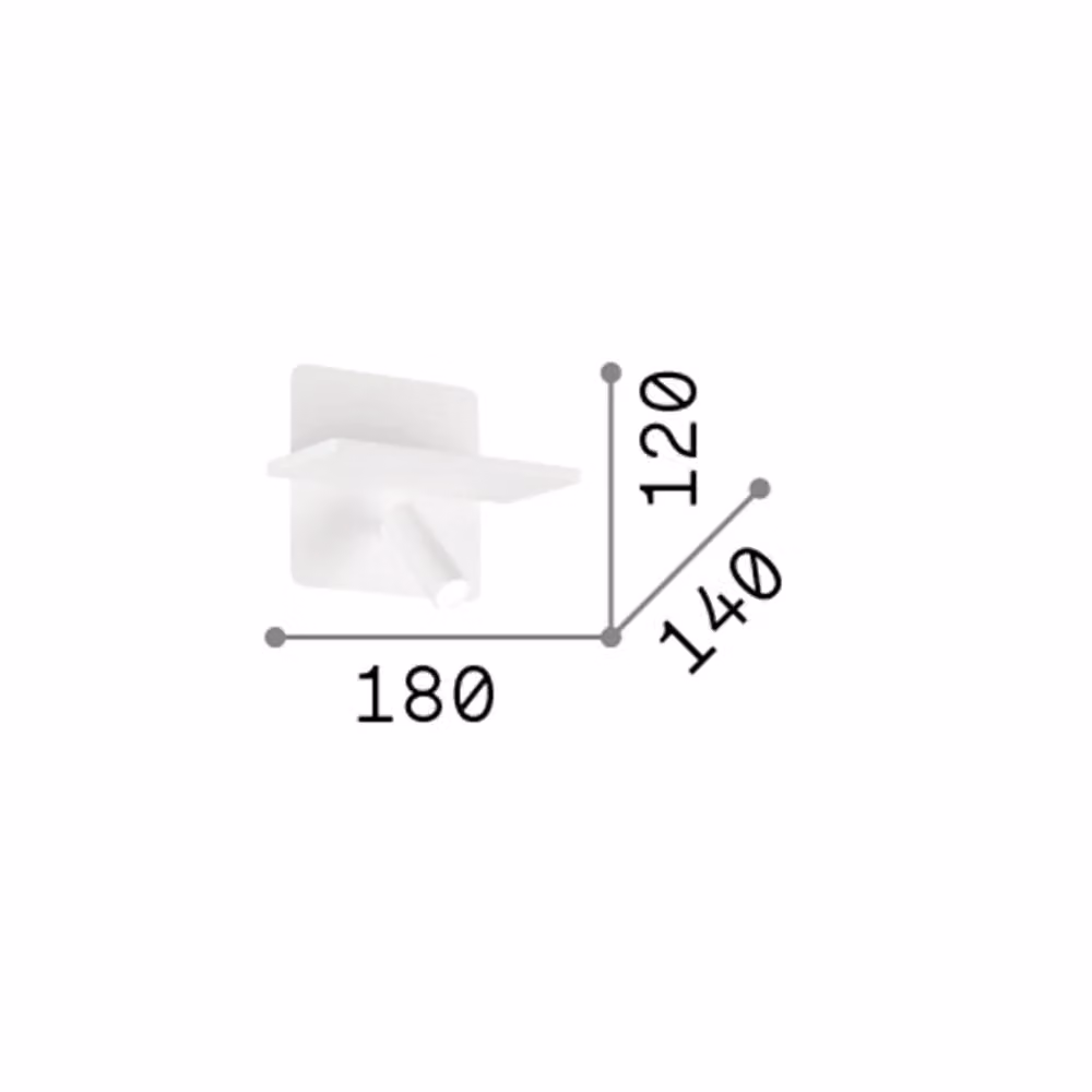 Applique Moderna IDEAL LUX in Metallo Nero con 2 Luci LED da 10W e Luce Calda 3000K – 2