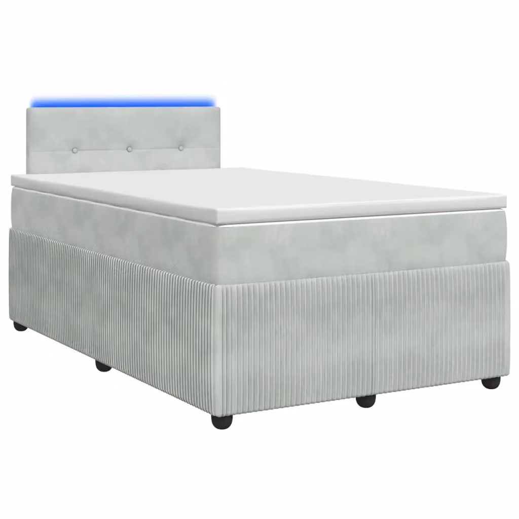 Letto box spring con materasso ibrido vidaXL Grigio Chiaro L/P: 120 x 200 cm – 2