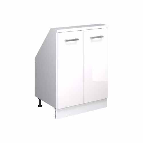 Vicco Mobile sottotetto Rion, Bianco lucido/Bianco