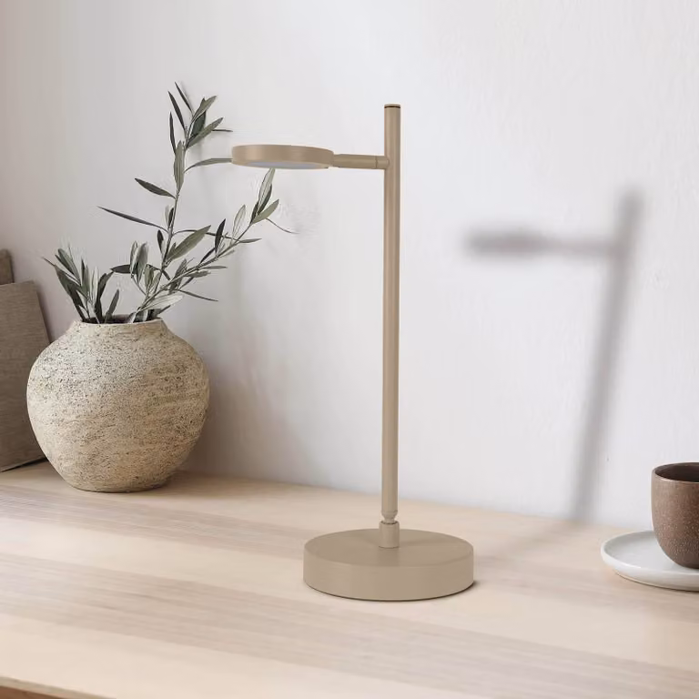 Näve Lampada da tavolo a LED Lupa, dimmerabile, Crema / Ambra, Soggiorno / Sala da pranzo, Metallo, Moderno, Lampada da tavolo LED