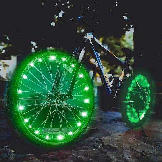 Circuito LED per pneumatici da bicicletta, sicurezza, riflettività, accessori per bambini e adulti