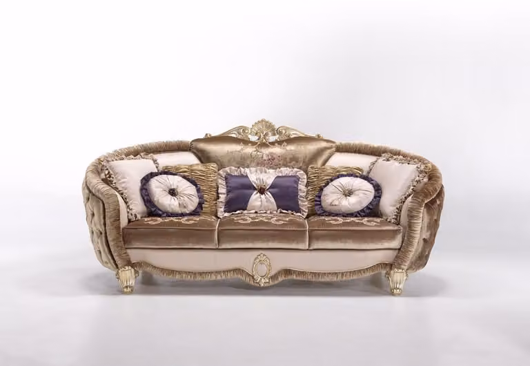 Klassische Polster 3 Sitzer Textil Couchen Textil Sofa Sofa Dreisitzer Couch