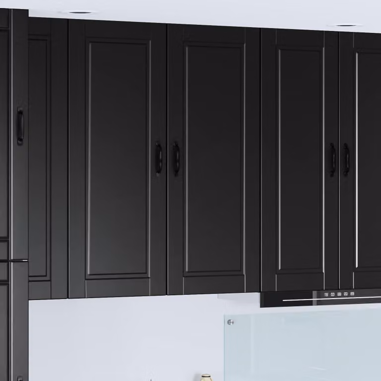 Armadietto a muro moderno vidaXL PORTO nero con ante a battente e ripiani interni L/P/H: 40 x 31 x 100 cm