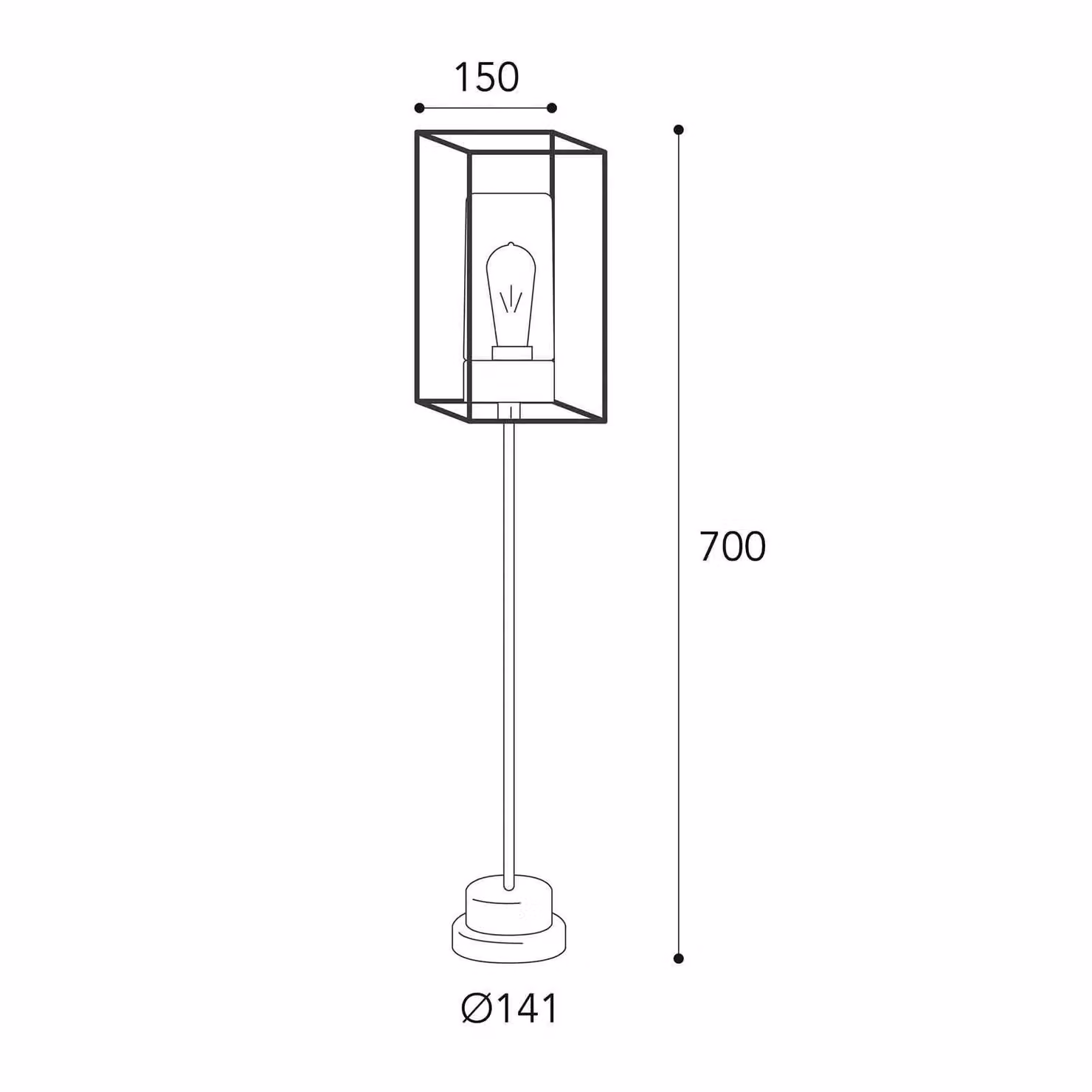 Moretti Luce Lampioncino da giardino Cubic³, Bronzo / Ottone antico, Ottone, Antico, Lampada da esterni