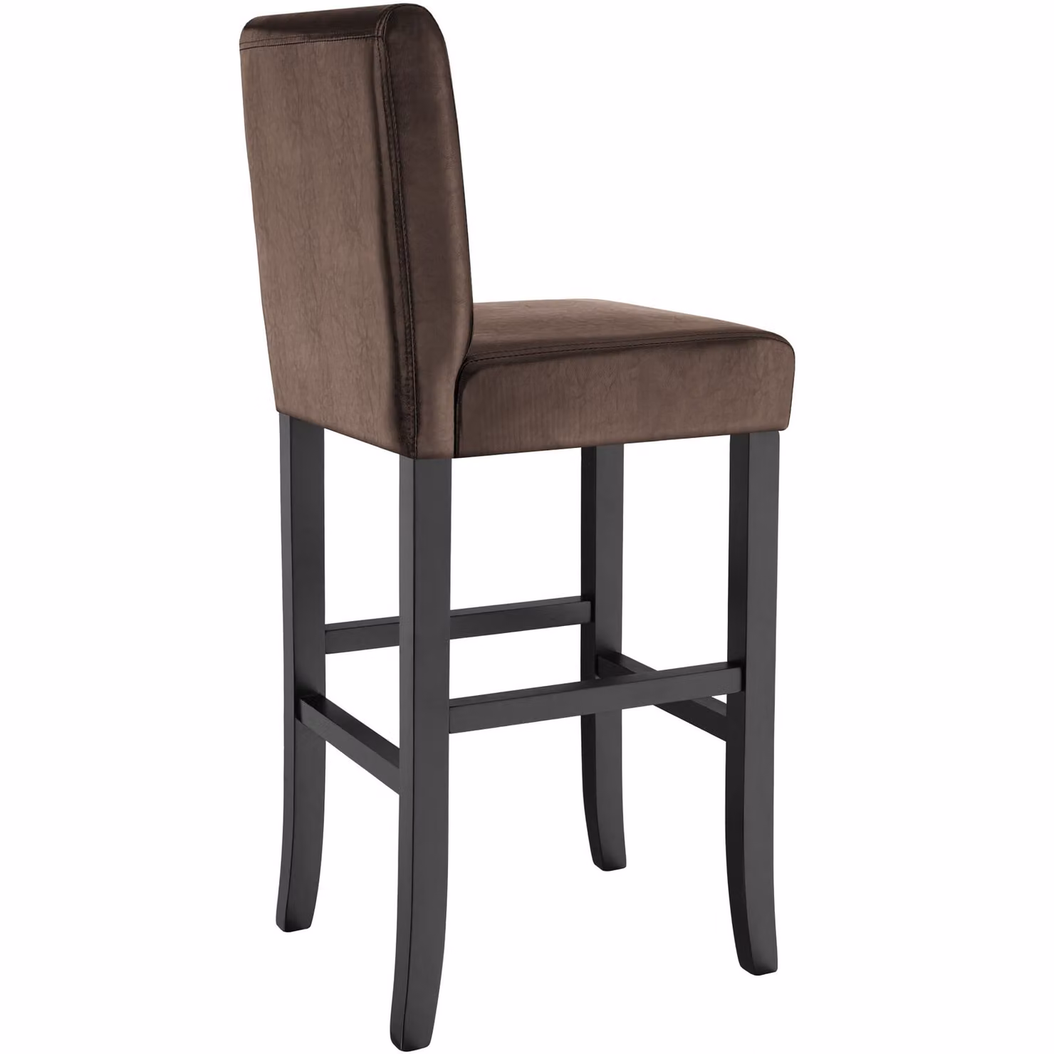 Set di 6 sgabelli da bar moderni TecTake GmbH in pelle sintetica marrone con struttura in legno