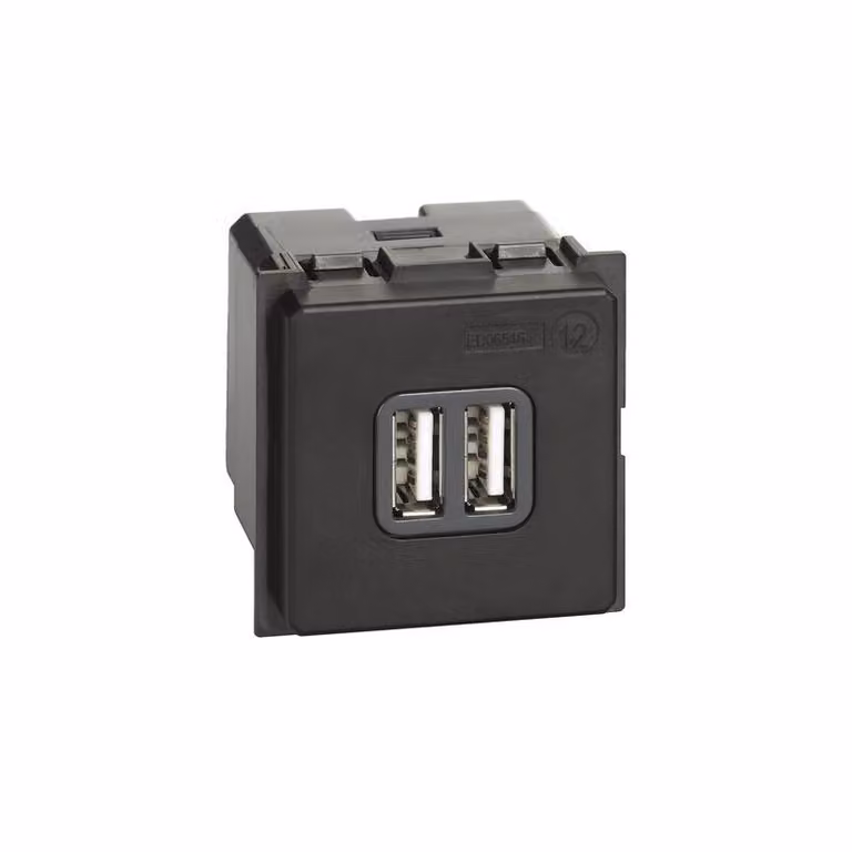 Caricatore doppio USB tipo A Bticino Living Now 3A K4285C2