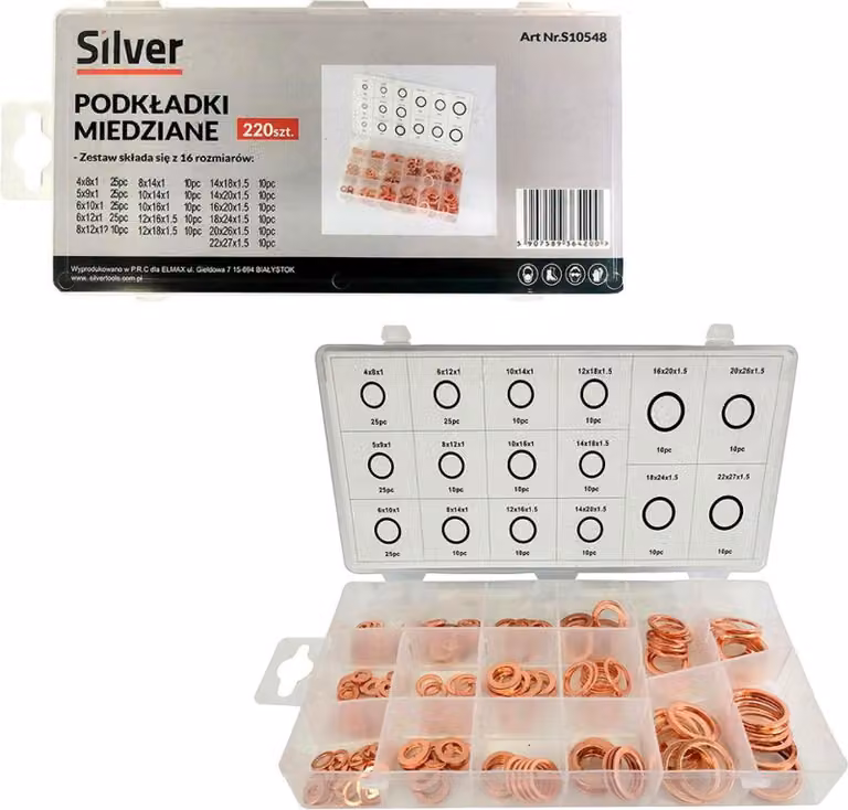 Cuscinetti in rame 220 pezzi /Argento