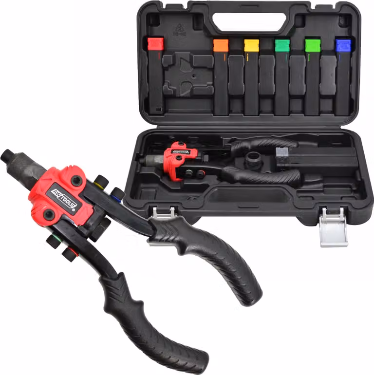 Awtools rivettatrice a leva 3 in 1 m3-m10 cassa in acciaio Linie