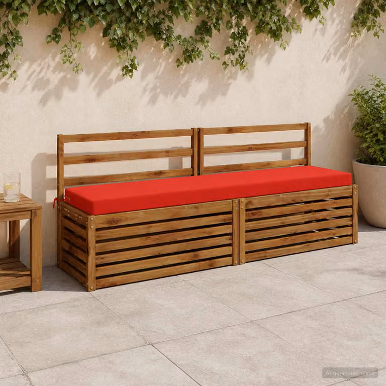 Cuscino per panchina vidaXL SOEST rosso in poliestere con rivestimento rimovibile e resistenza ai raggi UV