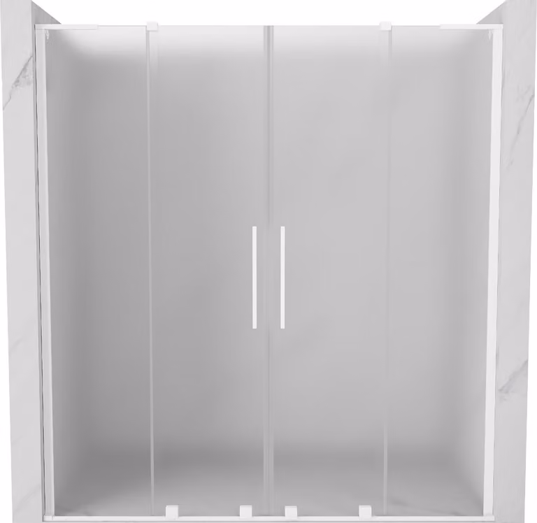 Mexen Velar L Duo porta doccia scorrevole 180 cm, satinato, bianco - 871-180-003-32-20