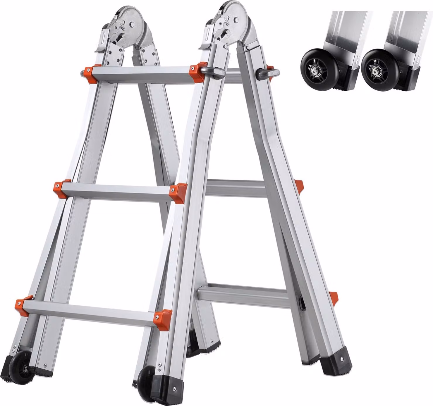 Scala telescopica A-frame 10 ft di estensione multifunzione per compiti a casa