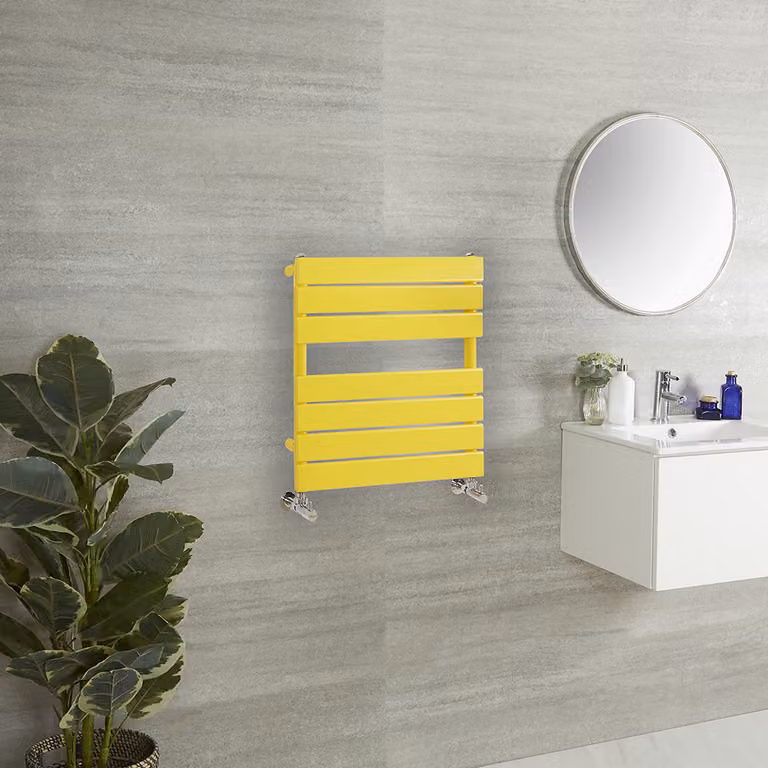 Scaldasalviette di Design - 600mm x 400mm - Giallo (Dandelion Yellow) - Lustro