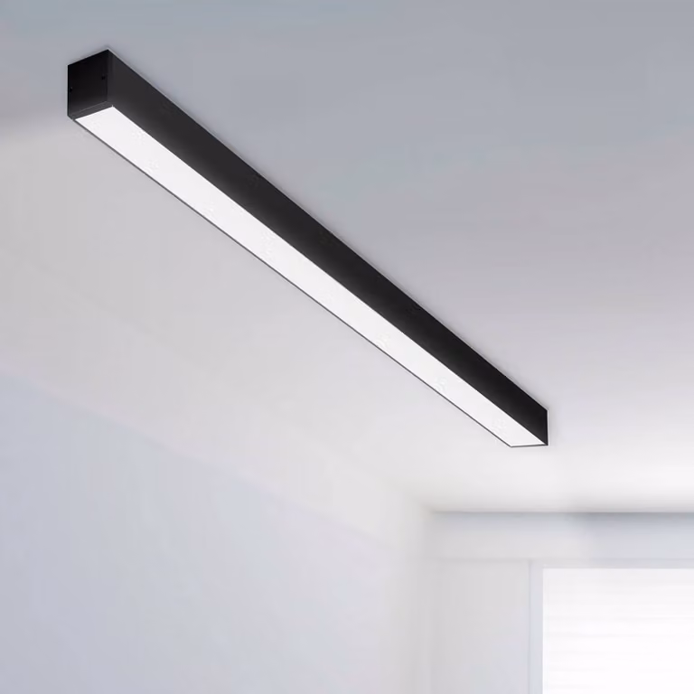 The Light Group Barra luminosa a LED SLC CLICK, nera, 112 cm, CCT, DALI, IP20 Click, dimmerabile, Nero, Soggiorno / Sala da pranzo, Alluminio, Moderno, Barra luminosa