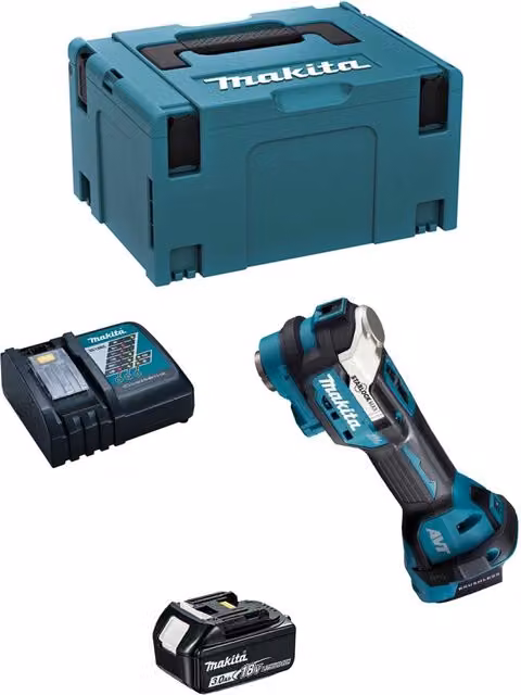 Utensile Multifunzione Makita DTM52RFJ1 con Batteria da 3,0Ah e Caricatore DC18RC in Sistema Makpac – 1