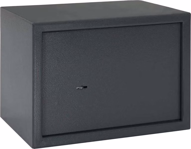 Cassaforte con blocco Grigio scuro 35 x 25 x 25 cm Acciaio