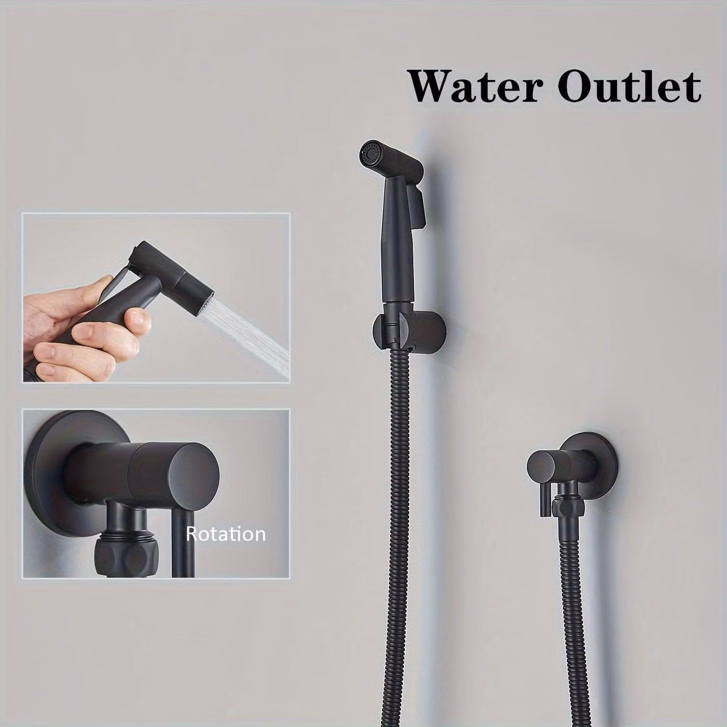Getto per bidet - Doccia portatile per WC - Getto per bidet - Spruzzatore per WC - Spruzzatore igienico - Acciaio inossidabile