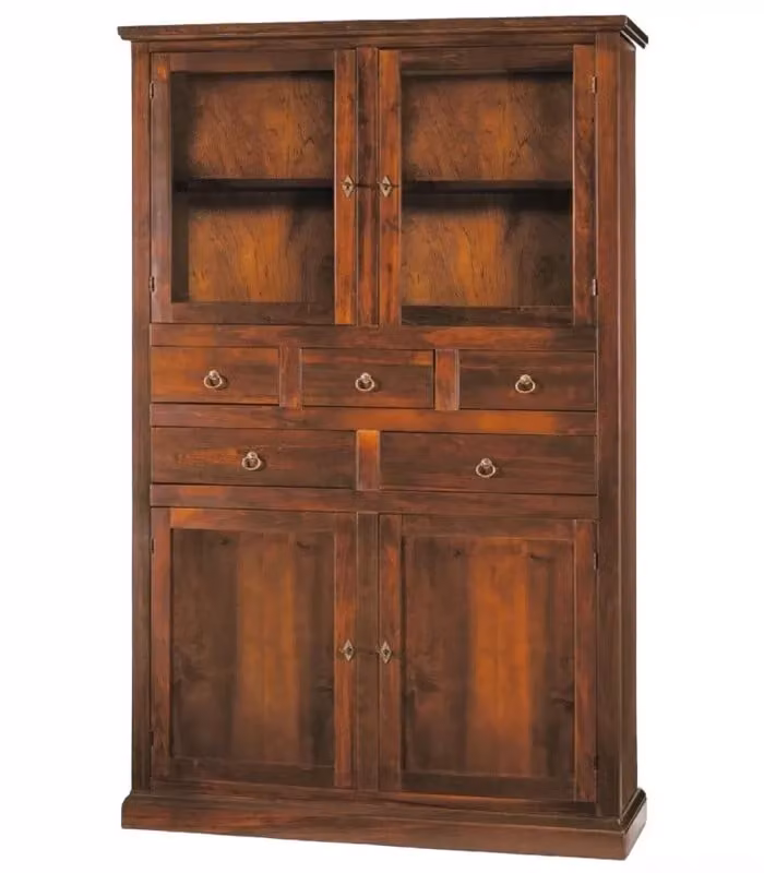 Mobile dispensa in legno stile arte povera Mobili 2G marrone L: 120 cm, P: 41 cm, H: 187 cm